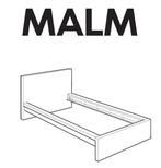 IKEA Malm wit eenpersoonsbed + lattenbodem, Ophalen, Gebruikt, 90 cm, Eenpersoons