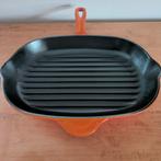 Le Creuset Signature Enamelled Cast Iron Oval Skillet Grill, Ophalen of Verzenden, Zo goed als nieuw