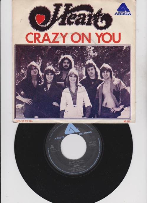 Heart – Crazy On You    1976  Rock, Cd's en Dvd's, Vinyl Singles, Zo goed als nieuw, Single, Pop, 7 inch, Ophalen of Verzenden
