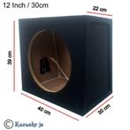 Subwoofer kist MDF 12 inch 30 Cm 27 Liter, Nieuw, Ophalen of Verzenden