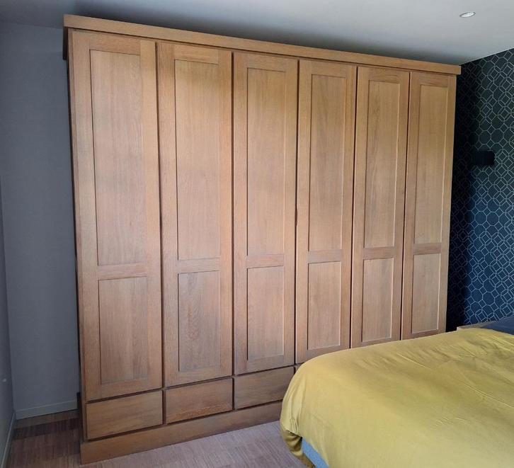 Volledige slaapkamer in eik, Huis en Inrichting, Slaapkamer | Complete slaapkamers, Zo goed als nieuw, Tweepersoons, Ophalen