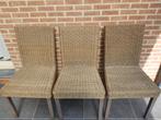 Spotprijs - 3 of 4 stuks stevige stoelen rotan met hout, Ophalen, Gebruikt, Riet of Rotan