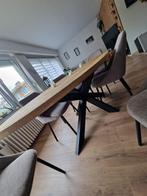 Ovale tafel van 180 cm en 6 stoelen, Metaal, Zo goed als nieuw, Ovaal