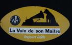 Dubbelzijdige ovale plaquette LA VOIX DE SON MAITRE HMV, Verzamelen, Ophalen