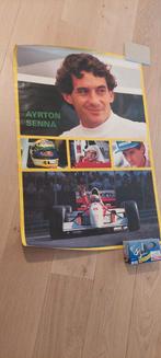 Poster Ayrton Senna 70100 cm, Enlèvement, Utilisé, Affiche ou Poster pour porte ou plus grand, Rectangulaire horizontal