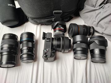 Sony a6400 camera + 7 lenzen + dji ronin gimbal, Enlèvement ou Envoi, Comme neuf
