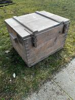 Oude houten kist, Huis en Inrichting, Woonaccessoires | Kisten, Ophalen, Gebruikt