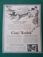 Kodak Ciné - publicité papier - 1927, Verzamelen, Merken en Reclamevoorwerpen, Ophalen of Verzenden, Gebruikt, Overige typen