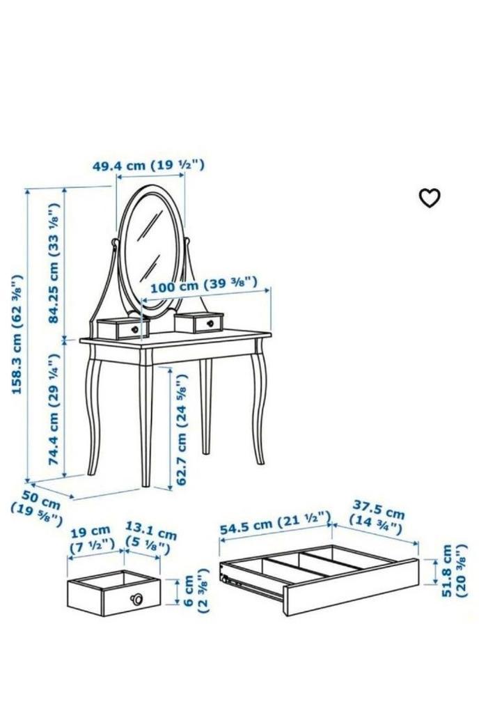 make-up tafel, Huis en Inrichting, Woonaccessoires | Spiegels, Zo goed als nieuw, Ophalen