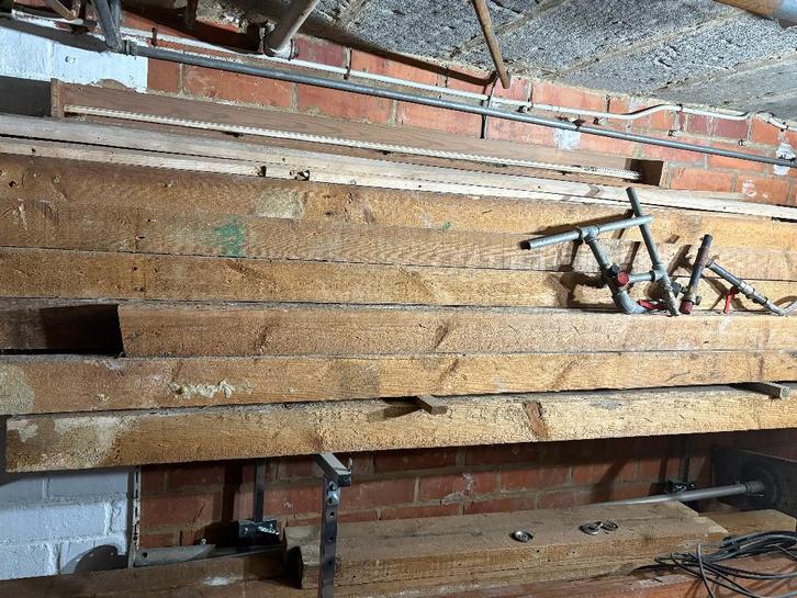 6* 9 cm grenen balken, variabele lengte, Doe-het-zelf en Bouw, Hout en Planken, Gebruikt, Balk, Grenen, 300 cm of meer, 50 mm of meer