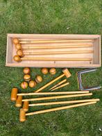 Vintage houten croquet  spel, Ophalen, Gebruikt