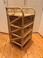 vintage rotan kastje met schuiven, Huis en Inrichting, Ophalen, Vintage, retro, Minder dan 50 cm, Zo goed als nieuw