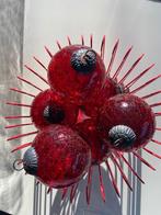 6 Zware 60 jaar oude massieve glazen retro HEKSENKERSTBALLEN, Ophalen, Zo goed als nieuw