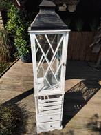 zeer groot windlicht 165 cm, Huis en Inrichting, Ophalen of Verzenden, Zo goed als nieuw, Wit, Hout
