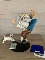 Statuette Tintin tenant les albums Version 1 Parfait état, Ophalen, Kuifje, Zo goed als nieuw, Beeldje of Figuurtje