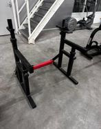 Squat / Bankdruk Rek met Olympisch Gewichten en Barbell, Sport en Fitness, Ophalen, Gebruikt, Halterschijven