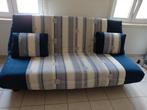 clic clac overtrek en bijhorende kussens, Ophalen, Zo goed als nieuw, Blauw, Rechthoekig