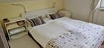 Tweepersoonsbed IKEA 2.20 x 1.60 m met ladekastje, Ophalen, Strak, Gebruikt, Wit