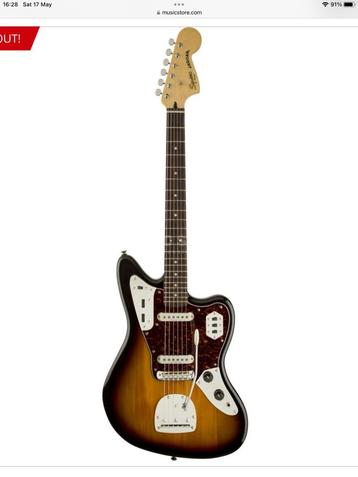 Guitar electric fender squire jaguar  with Fender 60s pickup beschikbaar voor biedingen