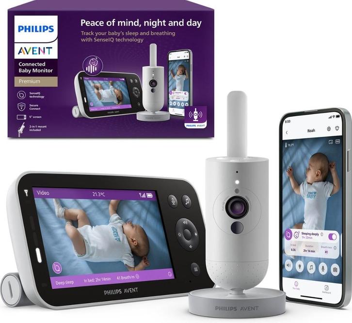 Philips Avent Premium - SCD973/26 - Nieuw, Kinderen en Baby's, Babyfoons, Nieuw, Minder dan 100 meter, Camera, Digitaal, Terugspreekfunctie