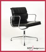 Vitra Eames ea 207 Zwart Leder Chroom (voorraad:3), Huis en Inrichting, Stoelen, Ophalen, Gebruikt, Zwart
