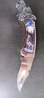 Couteau de collection (Loup hurlant) Franklin Mint, Collections, Enlèvement ou Envoi, Comme neuf