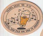 BIERKAART   AMSTEL TEXEL  JAZZ '89     OVAAL, Collections, Marques de bière, Sous-bock, Amstel, Envoi, Neuf