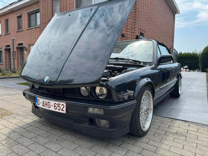 Bmw E30 Cabrio 318i 1992, Auto's, BMW, Particulier, 3 Reeks, Benzine, Cabriolet, 2 deurs, Zwart, Leder, Ophalen