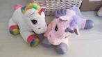 2 grote unicorn knuffels wit/regenboog en roze/paars, Kinderen en Baby's, Speelgoed | My Little Pony, Ophalen, Zo goed als nieuw