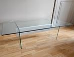 moderne glazen salontafel. 130cm lang .70 cm breed en 38cm h, Huis en Inrichting, Tafels | Salontafels, Ophalen, Zo goed als nieuw