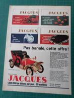 Jacques chocolat - publicité papier modèles Old Timer - 1967, Collections, Marques & Objets publicitaires, Enlèvement ou Envoi