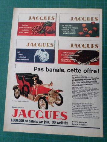 Jacques chocolat - publicité papier modèles Old Timer - 1967 beschikbaar voor biedingen