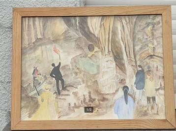 aquarelle signe sergil beschikbaar voor biedingen