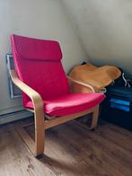 fauteuil relax Ikea Poang rouge, Maison & Meubles, Fauteuils, Enlèvement, Utilisé