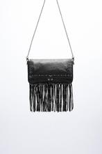 1 avond gedragen lederen tas Zadig & Voltaire, Verzenden, Zo goed als nieuw, Zwart, Schoudertasje