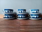 Chinese oude koffiekopjes met schotel, eierporselein, Enlèvement ou Envoi