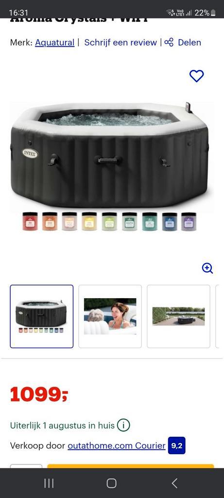 intex 6-personen, Tuin en Terras, Bubbelbaden en Hottubs, Nieuw, Ophalen
