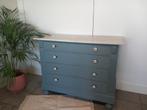 Ladekast kleur Blue Pine met porseleinen knopjes, Huis en Inrichting, Ophalen