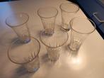 6 likeurglaasjes, Ophalen of Verzenden, Zo goed als nieuw, Borrel- of Shotglas