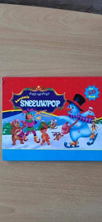 Pop up pret Kerstmis Sneeuwpop, 3D boek,  beschikbaar voor biedingen