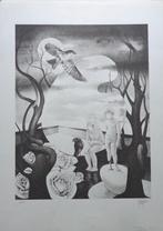 WILLY WOUTERS / DROOMWERELD / ZW-W ZEEFDRUK / 70x50cm / SIG, Antiek en Kunst, Kunst | Litho's en Zeefdrukken, Ophalen of Verzenden