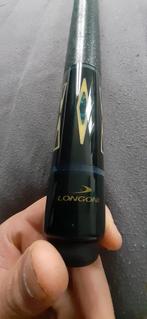 Longoni m-2 poolcue met lederen case, Ophalen of Verzenden, Zo goed als nieuw