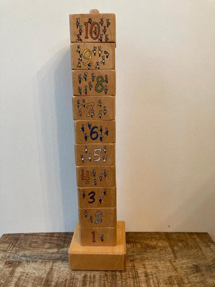 Houten stapeltoren - Janbibejan, Enfants & Bébés, Jouets | Jouets en bois, Utilisé, Enlèvement ou Envoi