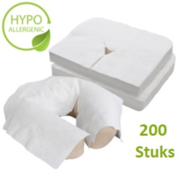 Set 200 stuks Hoofdsteun Covers 40x30cm voor Massagetafel 🌞, Sport en Fitness, Massageproducten, Nieuw, Massagetafel, Ophalen of Verzenden