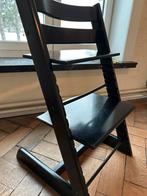 Zwarte trip trap stoel stokke incl babyset, Kinderen en Baby's, Kinderstoelen, Ophalen, Gebruikt, Meegroeistoel