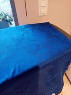 Damast tafelkleed Kleur : blauw Afm : lengte 280 cm + zoom,, Comme neuf, Intérieur, Enlèvement ou Envoi, Rectangle