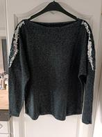Pull effet paillettes argentées et strass, Enlèvement ou Envoi, Noir