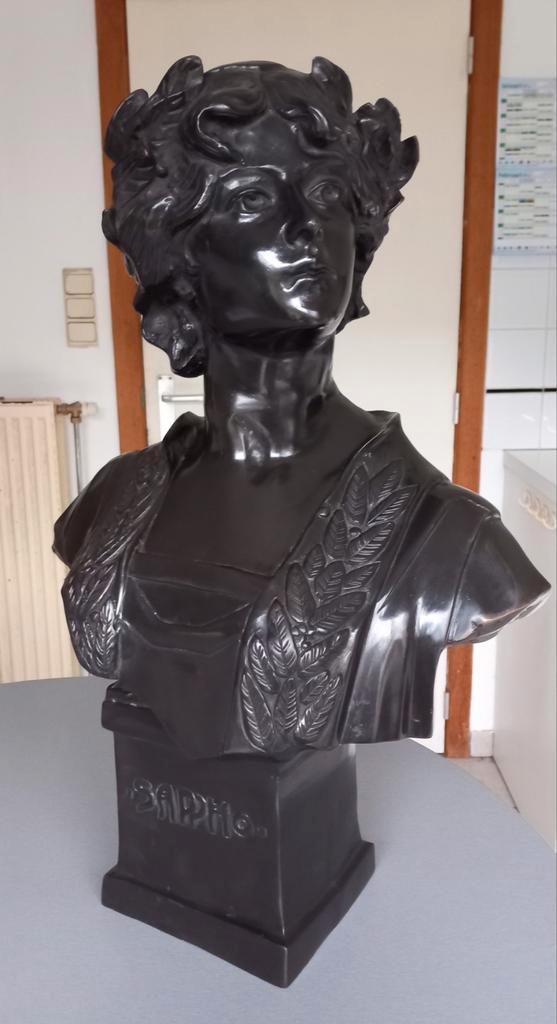 Bronzen buste Sappho, Antiek en Kunst, Kunst | Beelden en Houtsnijwerken, Ophalen