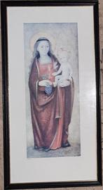 Afbeelding Maria en Jezus, Antiek en Kunst, Ophalen of Verzenden
