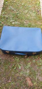 Vintage blauwe leren koffer, Leer, Ophalen